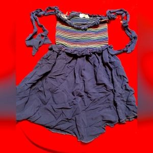 Ocean Drive Rainbow Striped Blue Dress